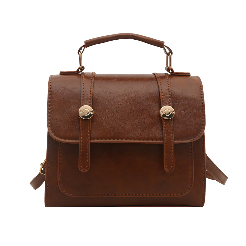 Retro Maillard British College Style Bolso mujer 2025 nuevo bolso de mensajero textura portátil Cambridge pequeño bolso cuadrado marea