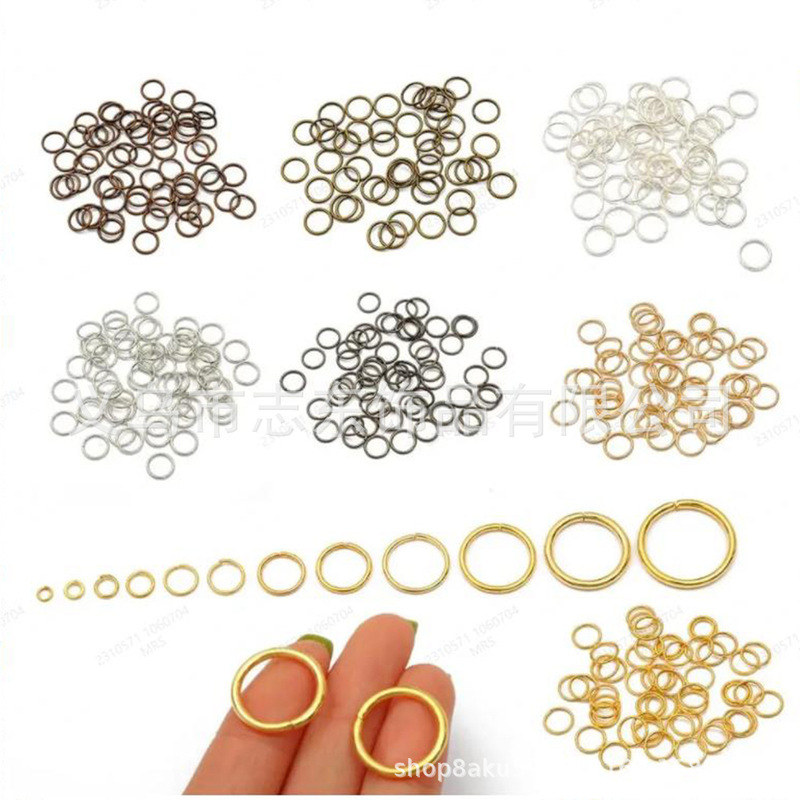 High quality DIY handmade jewelry accessories multi-purpose closed ring flat ring necklace bracelet connecting ring closed jump ring