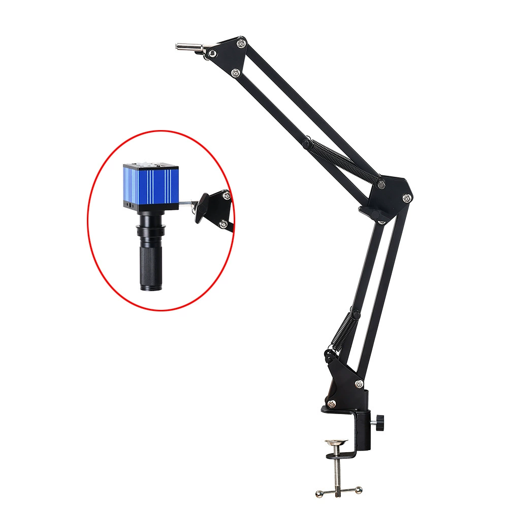 Одноцилиндровый поворотный рычаг для микроскопа Промышленный кронштейн для камеры Универсальный телескопический складной объектив Визуальный осмотр