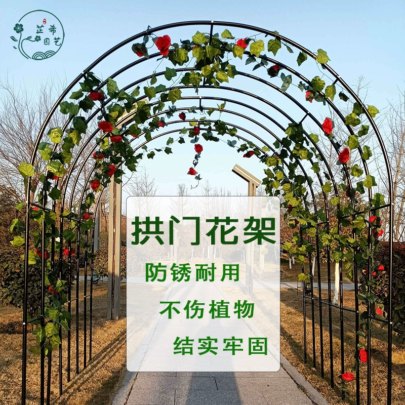 Арка для восхождения на виноградную лозу цветочная стойка железный оржавчина сад внутренний дворик декоративная роза растение