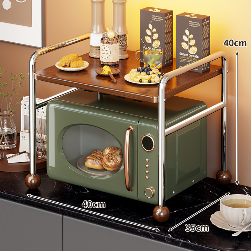 中古キッチン収納ラック家庭用多層電子レンジスタンドカウンタートップ多目的引き出し式コーヒーマシン収納|undefined