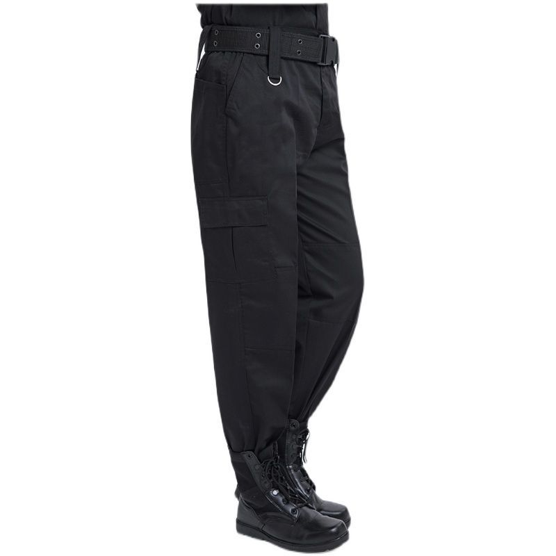 冬季保安裤子男黑色加绒保安服加厚耐磨作战作训裤加绒保安工作裤