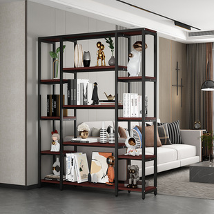 L&Z Floor-Standing Storage Rack Multi-Layer Office Partition Simple Combination Shelf Living Room Entrance Cabinet Bookshelf Display Rack