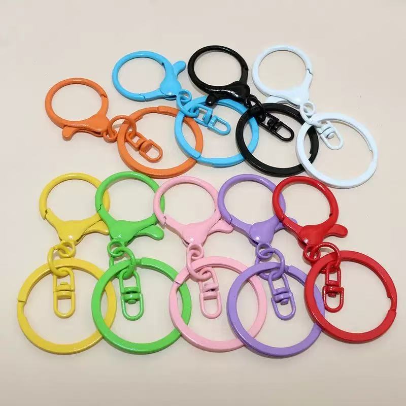 Colorful Spray-Painted Lobster Clasp DIY Keychain Hardware Bag Accessories Pendant Candy-Colored Metal Parts