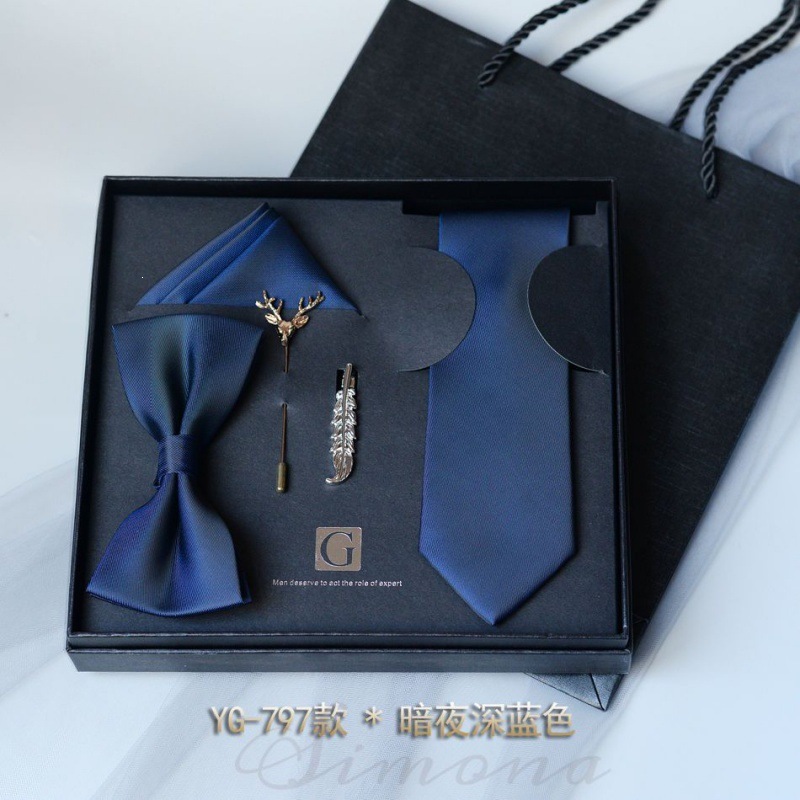 Caja de regalos de boda de novio formal europeo y americano corbata casual coreana para niños regalos de San Valentín sin golpear image 14