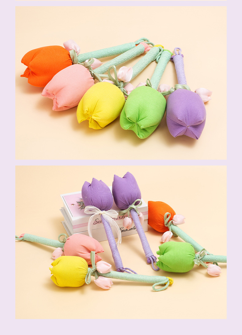 Chinese Style Foot Soak Gift Set Tulip Cotton Cloth Wrap Ribbon Business Gift in use