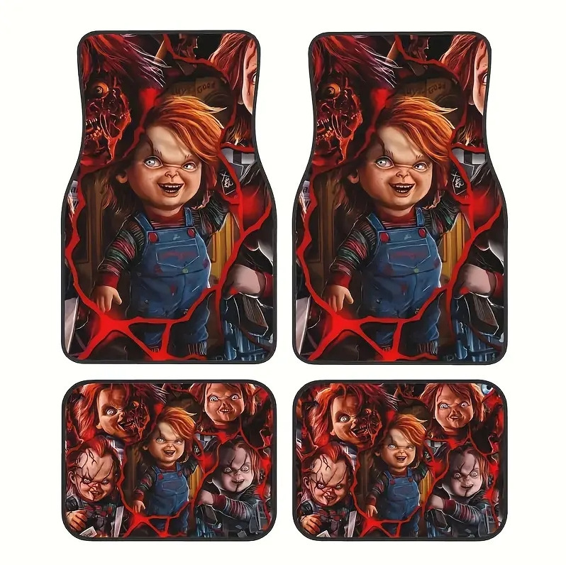 Temu's Best-Selling Halloween Car Floor Mats, High-End Four-Piece Set, Universal Special-Purpose Mats, Cross-Border Dropshipping Foot Mats