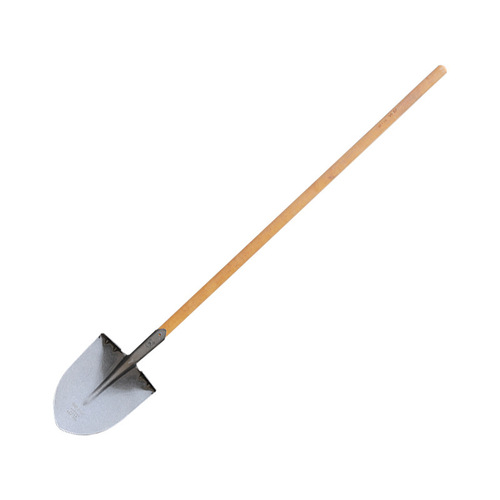 Yannan wooden handle steel shovel heavy duty wide pedal outdoor shovel wooden handle extended thickened square shovel tip round head flat shovel