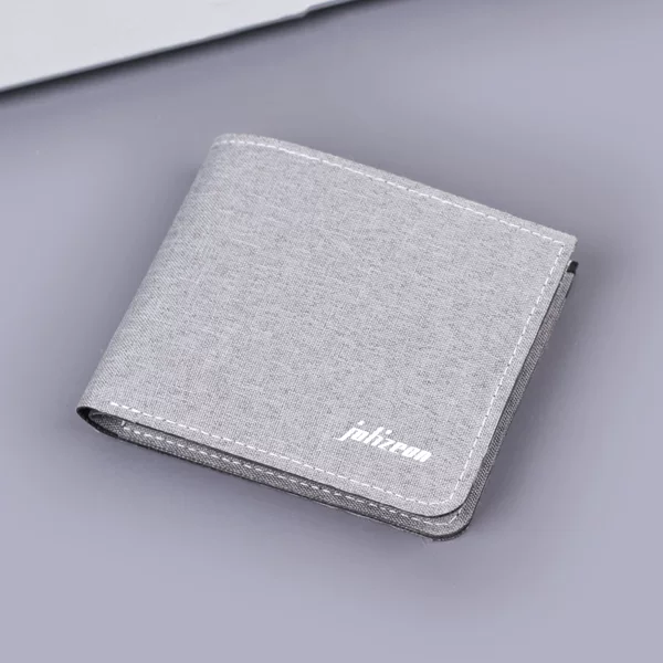 Men's Canvas Wallet Men's Wallet Foldable Dollar Bag Short Ultra-thin Men's Wallet Two-fold Wallet Man