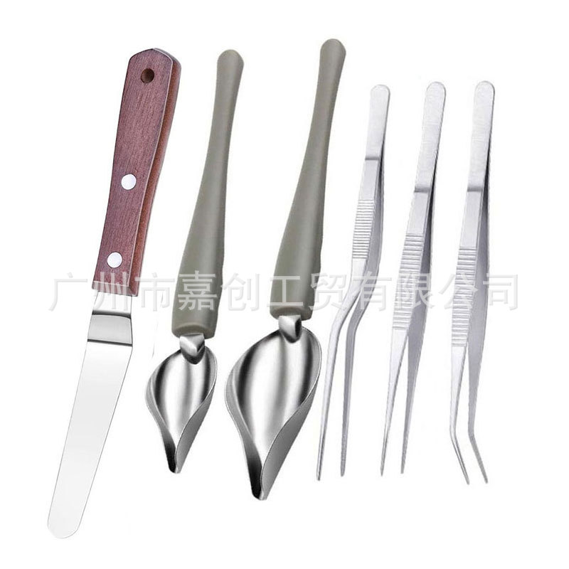 숟가락 2 조각 3 조각 나무 손잡이 주걱 19cm1-6-piece 세트