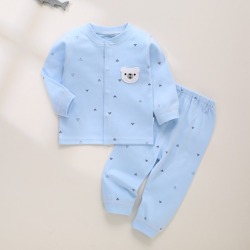 Children's cotton thermal underwear, overall for new born, pijama, homewear, set, children's clothing
