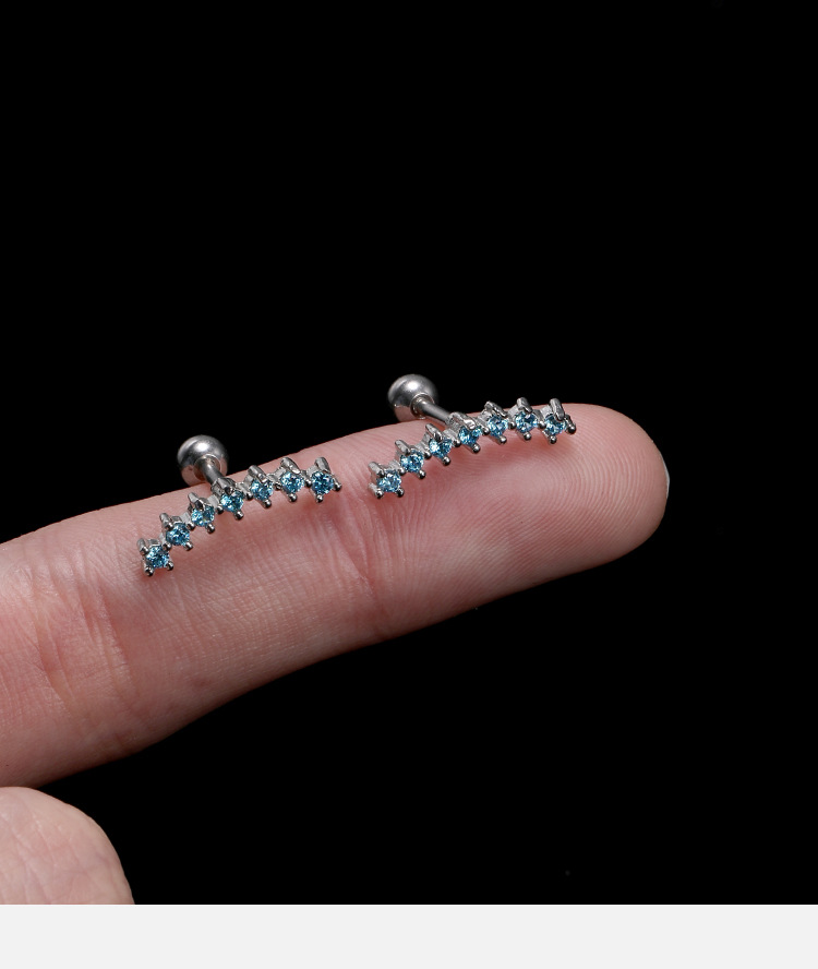 Butterfly Mini Zircon Ear Bone Nail Creative Earrings for Women detail image 9