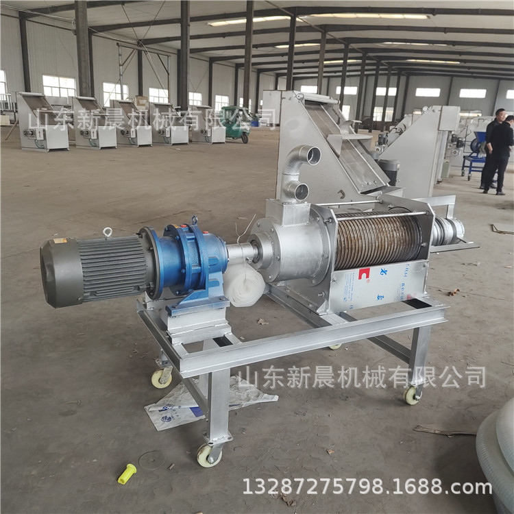 固液干湿分离机 螺旋式猪粪鸡粪脱水机肉鸡肉鸭粪便挤干机