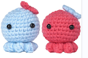 Octopus red and blue 4 pack