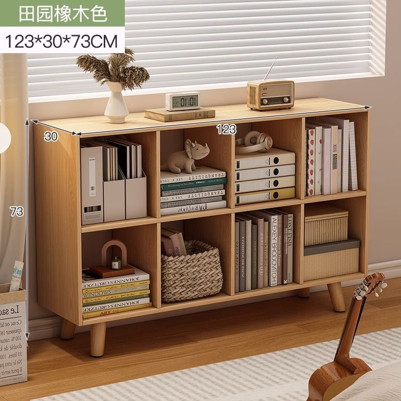 Estantería de piso a techo, gabinete de ocho cuadrículas, hogar simple, sala de estar para niños, estantería pequeña de varios pisos contra la pared, estante de almacenamiento de libros