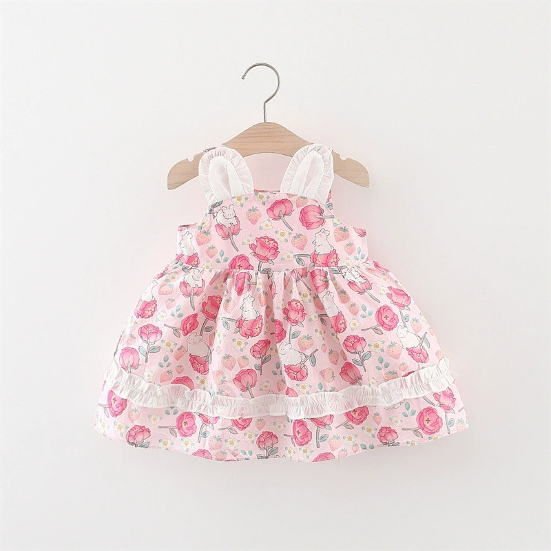 Летнее slip dress, юбка, мультяшные милые бретели, детская одежда, 2023, корейский стиль