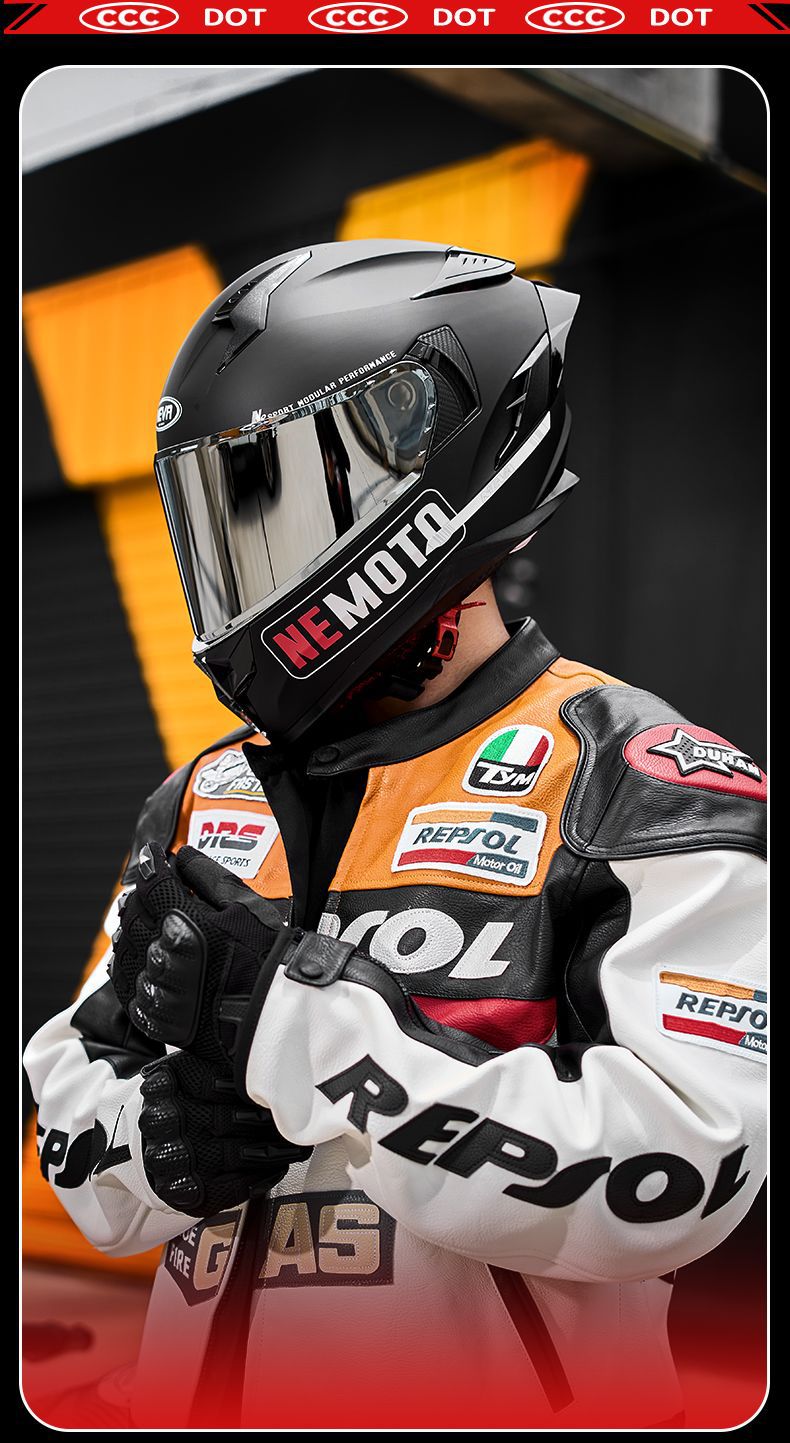 Newway DOT 3C Certified Motorcycle Full Helmet