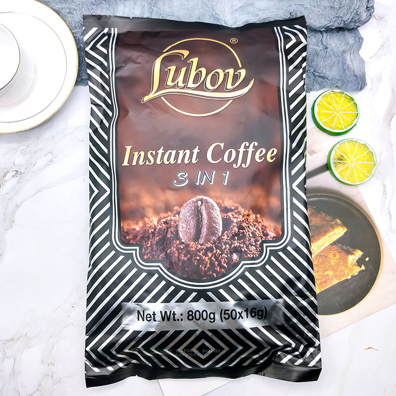 Malaysia imported instant drink lubov coffee three-in-one instant coffee 800g hotel office coffee
