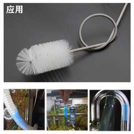 不锈钢弹簧双头管道清洁刷 鱼缸水管毛刷 弯曲软管玻璃内壁清理