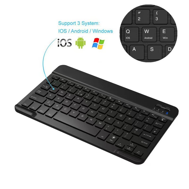 10-pulgadas colorido retroiluminado Bluetooth teclado teléfono móvil para iPad tableta externa inalámbrico Bluetooth teclado ratón traje