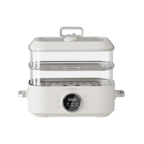 Electric steamer, household multi-function electric hot pot, large-capacity smart electric stew pot, two-layer steamer, shabu-shabu all-in-one pot
