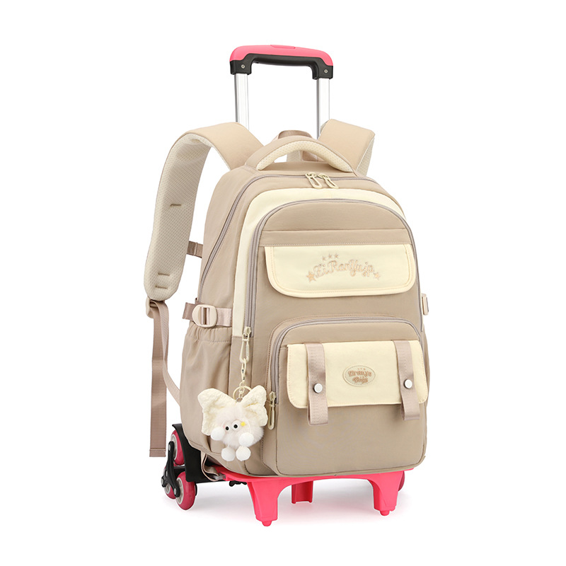 Pescado natural coreano bolso de tracción para estudiantes de secundaria, moda de gran capacidad para estudiantes de primaria de grado 3 - 6 bolso de tracción ligero