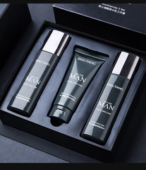Men's skin care kit, facial cleanser, lotion, moisturizing, oil control, cleansing and skin care products, three-piece set, factory wholesale for men
