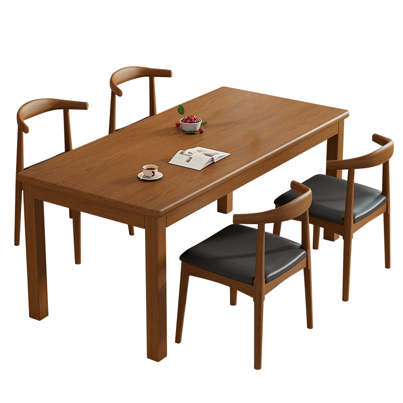 Mesa de comedor de madera maciza 2025, nueva mesa de comedor casera, mesa de estudio simple, mesa rectangular, sala de estar, combinación de mesas y sillas