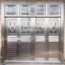 佛山厂家定制304不锈钢四开门入户门不锈钢大门防盗门自建房门