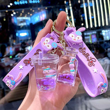 可愛星黛露漂流瓶鎖匙扣女創意禮物卡通鏡子可愛紫兔包包掛飾