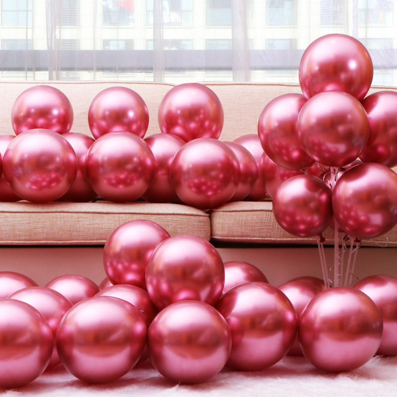 Decoración de la casa de boda globo de boda doble capa gruesa granada rubí globo rojo compromiso suministros de boda