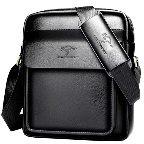 Cross-border professional factory men's shoulder bag, new PU leather business cross-body bag, fashionable briefcase, casual men