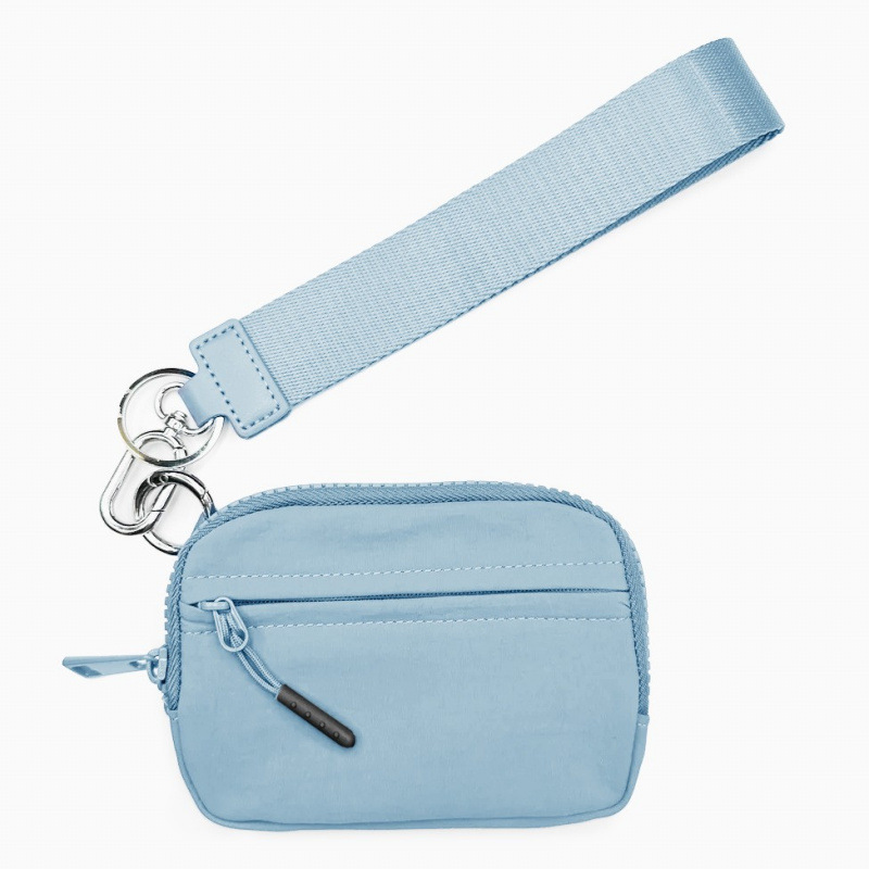 Spot Amazon con muñeca, billetera pequeña de nailon impermeable, estuche para tarjetas multifunción, llavero, monedero de monedas para mujer
