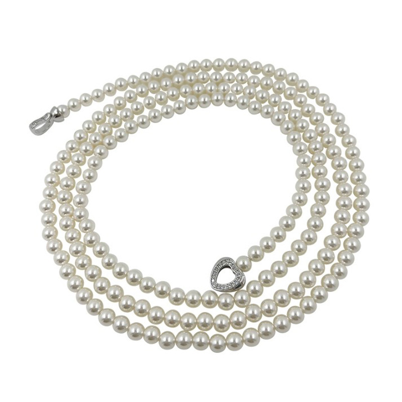 Pearl Necklace All Year Round Sweater Chain Light Luxury Pearl Mother-Of-Pearl Simple Elegant Sweater Chain Factory Direct Batch Pearl Necklace All Year Round Sweater Chain Light Luxury Pearl Mother-Of-Pearl Simple Elegant Sweater Chain Factory Direct Batch