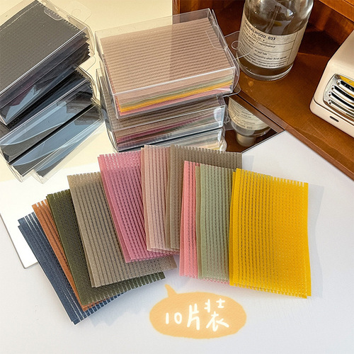 Internet celebrity colorful sticky posts with bangs on the top of the head to stick to broken hair and organize lazy artifacts for adults Velcro for women's hair