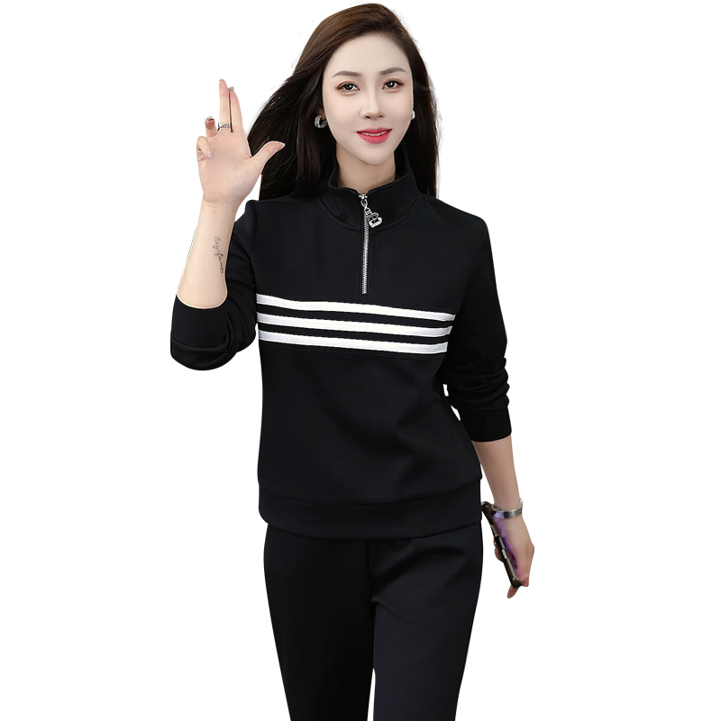 名牌运动服套装女秋季2025新款时髦洋气女士上衣早秋装女装两件套|undefined