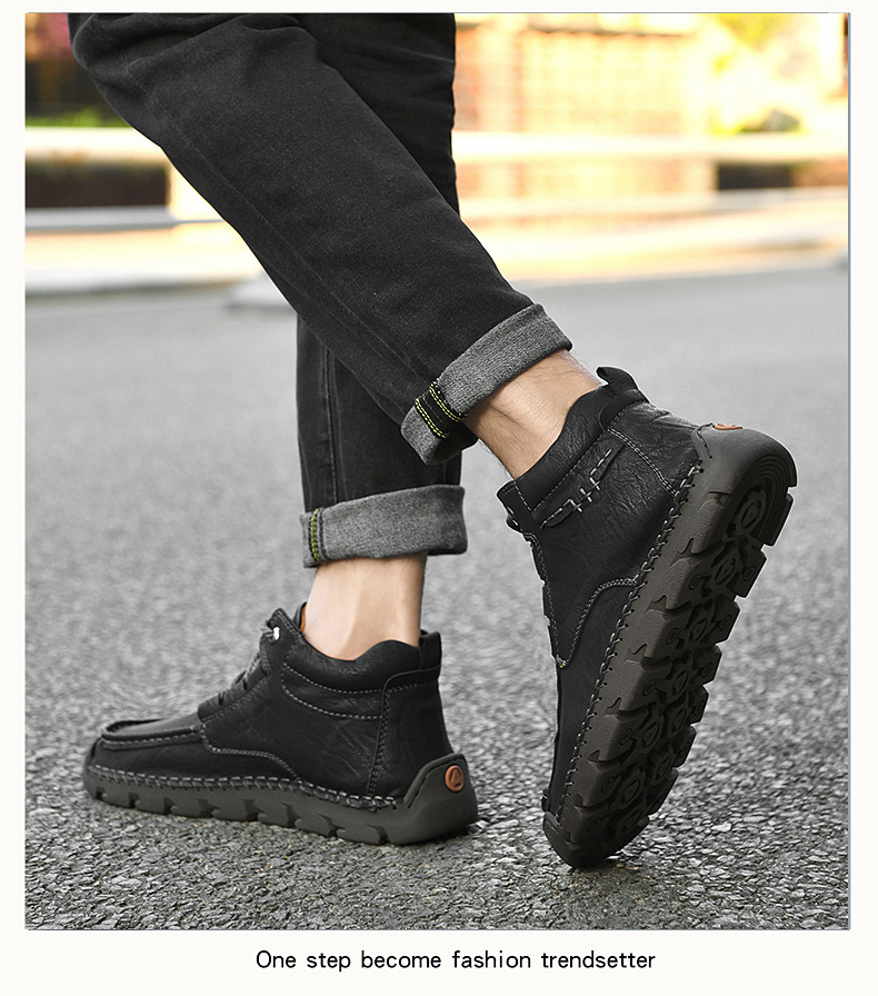 Warm Winter Work Boots For Men High-top Leather Martin Boots_voghion.com