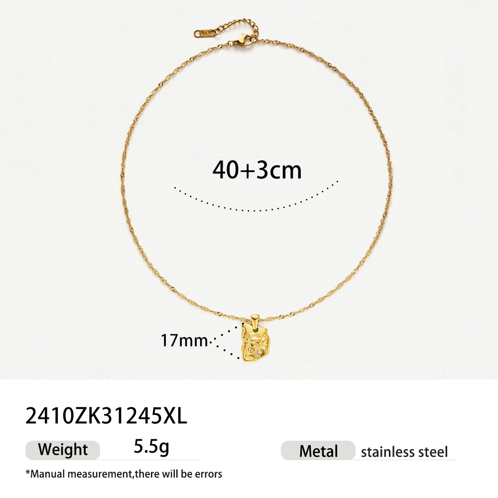 Nicho popular de Tai Na Europa y América collar de acero inoxidable simple sensación de alta calidad universal collar de acero de titanio cadena de clavícula para mujeres