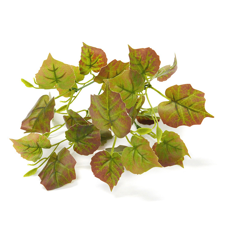 Accesorios de planta de simulación de fábrica falsa planta verde decoración de pared planta de plástico césped falso mango de flores manojo de hojas al por mayor