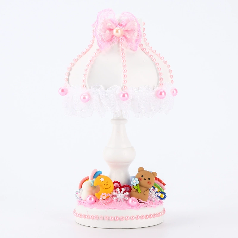 Creative cartoon table lamp, bag accessory, night light, DIY, Birthday gift