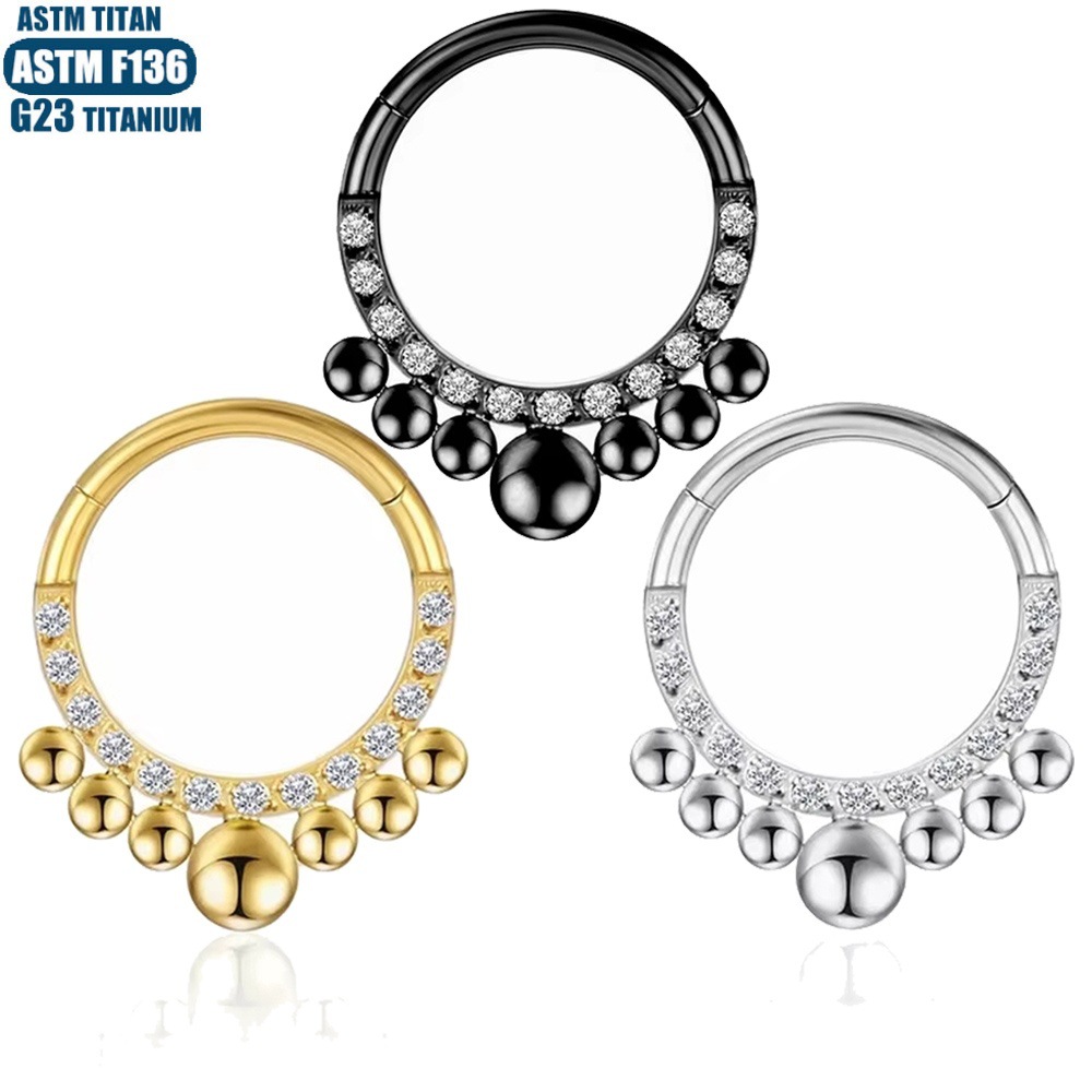 Pointed labret stud close-up product detail