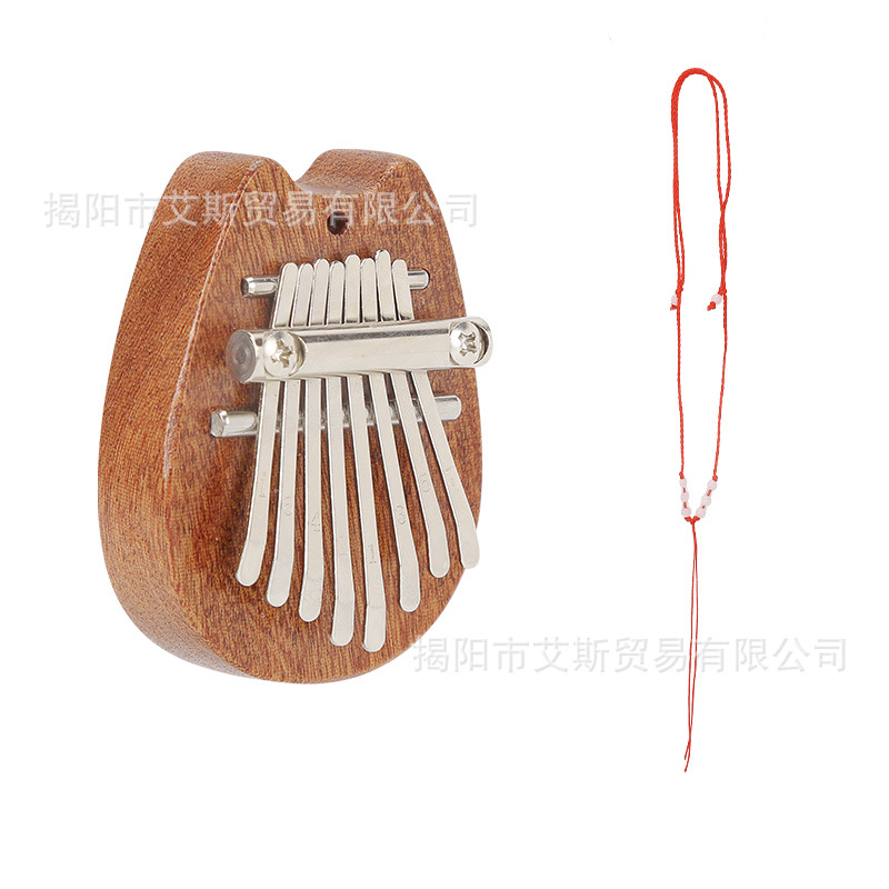 8 teclas mini Kalimba delicado dedo pulgar piano Marimba música accesorios colgante regalo