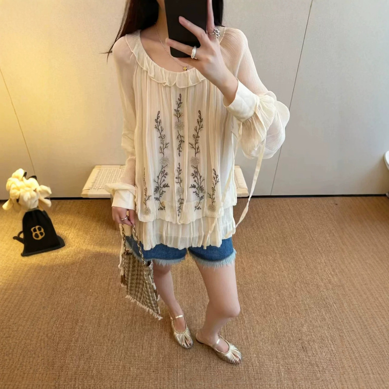 In-stock 2026 early autumn ICE heavy embroidery shirt In-stock 2026 early autumn ICE heavy embroidery shirt