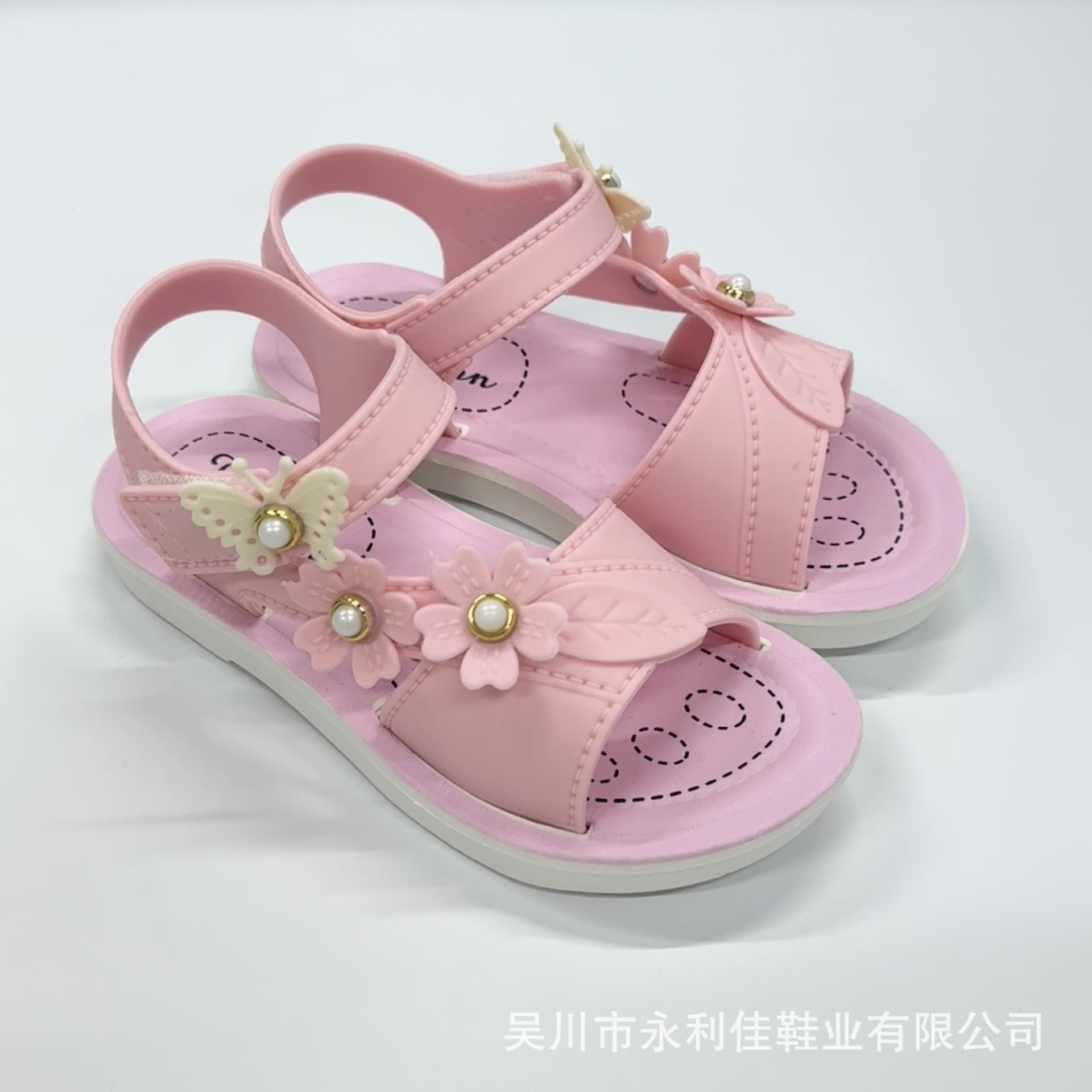 Sandalias de niñas para niños pequeños y medianos bebés de niñas nuevas exportaciones de fábrica al por mayor de comercio electrónico zapatos velcro de verano