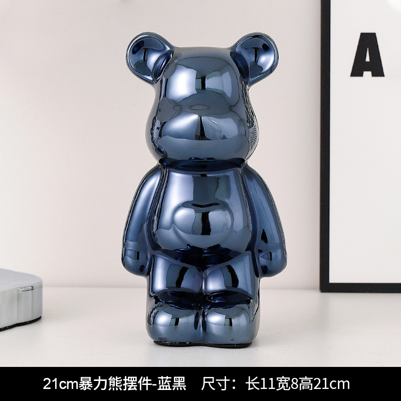21cm 파란색과 검정색의 폭력적인 곰이 돈을 절약할 수 있습니다