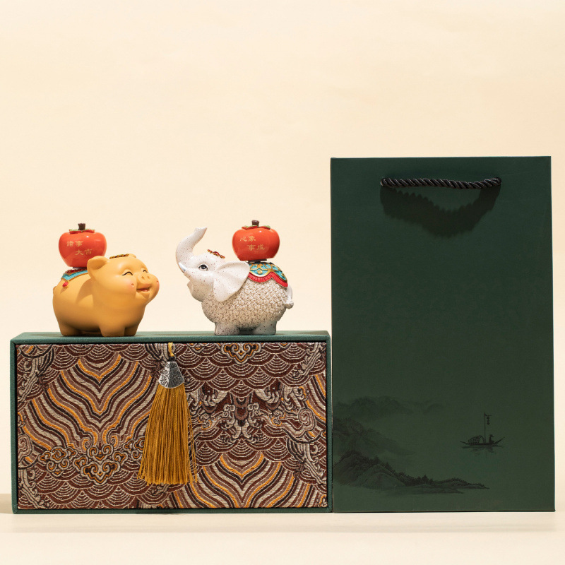 大象猪创意礼品公司店铺开业乔迁吉祥物工艺品伴手礼朋友生日礼物|undefined