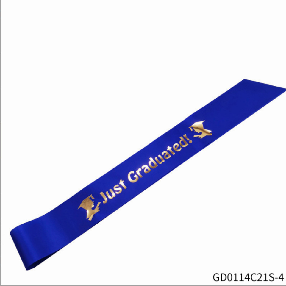 Temporada de graduación, ropa ceremonial de graduación con accesorios de decoración para fiestas, me gradué, cinta para el hombro de graduación