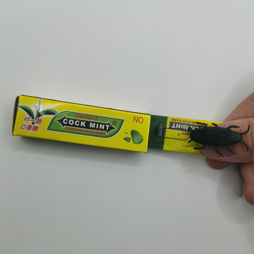 Cockroach mouse chewing gum startled April Fool's prank joke funny trick confectionery prank toy