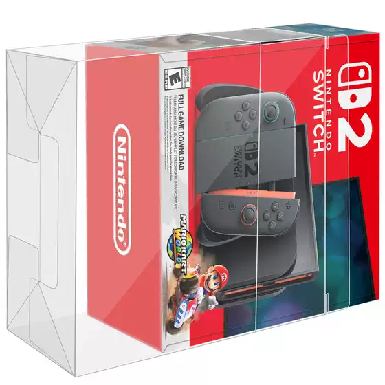 Transparent Protective Case for Nintendo Switch 2 Console, Dustproof Storage & Display Box for NS Console