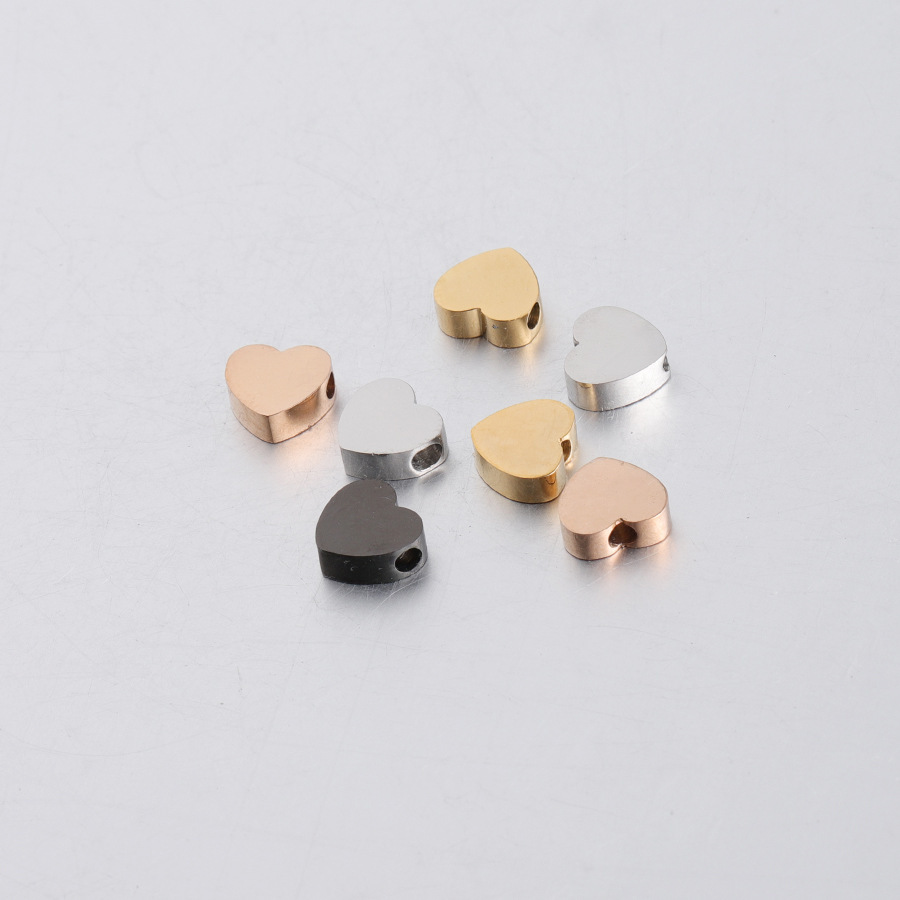 1 Piece Hole 1~1.9mm Stainless Steel None 18K Gold Plated Rose Gold Plated Solid Color Polished Beads display picture 3